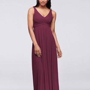 Wine David’s Bridal Bridesmaid Dress - Size 8